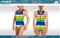 Parallels Blue/Yellow/Green Water polo costume- Umiko image 0
