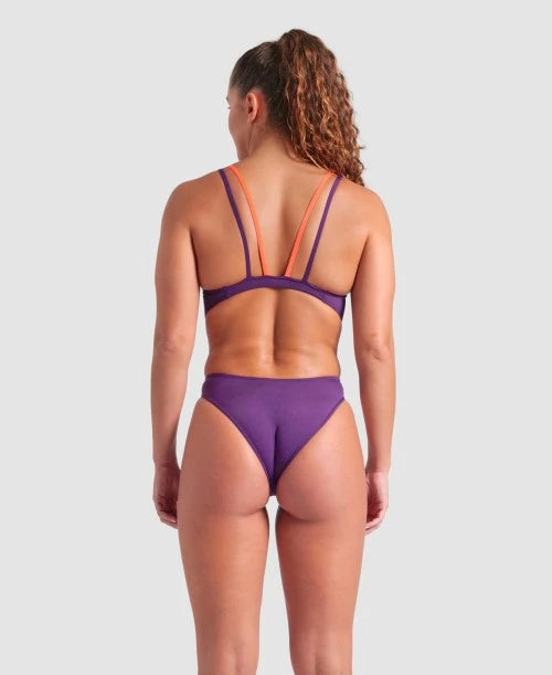 Arena - WOMENS TECH MULTI BACK SWIMSUIT - Plum/Coral