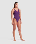 Arena - WOMENS TECH MULTI BACK SWIMSUIT - Plum/Coral