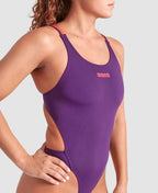 Arena - WOMENS TECH MULTI BACK SWIMSUIT - Plum/Coral