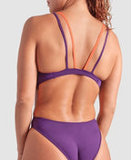 Arena - WOMENS TECH MULTI BACK SWIMSUIT - Plum/Coral
