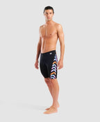 Arena - NEW Texture Men's Jammer - Black/Multi