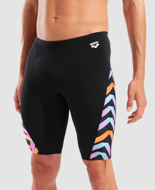 Arena - NEW Texture Men's Jammer - Black/Multi