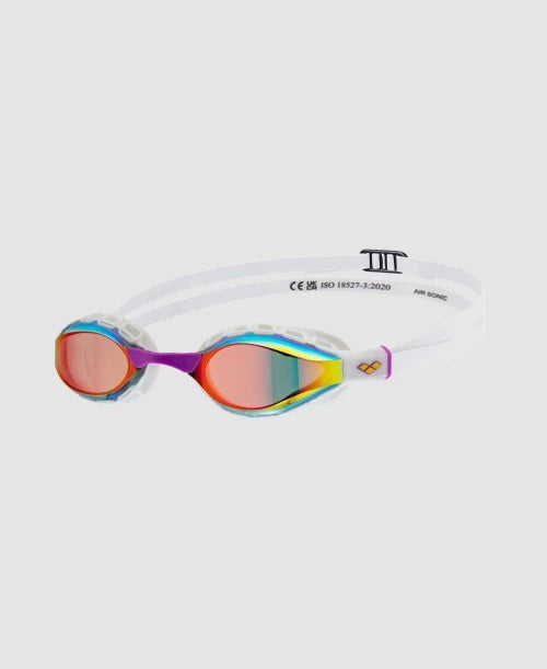 NEW Arena Air Sonic Mirror Goggles - Gold/White