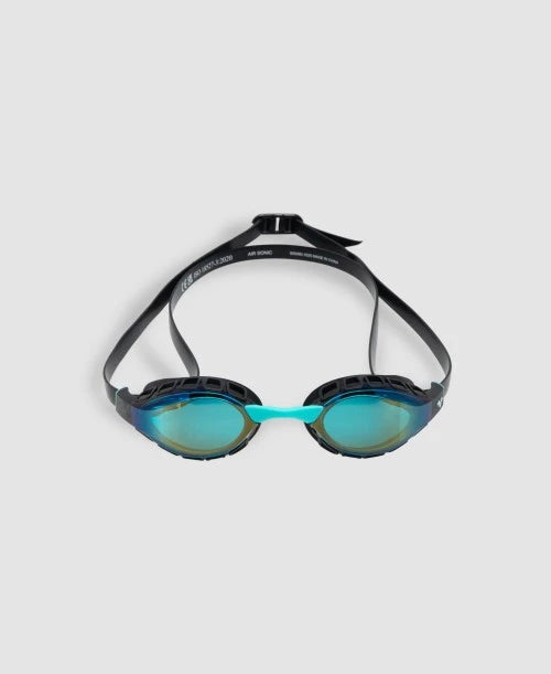 NEW Arena Air Sonic Mirror Goggles - Aqua/Black