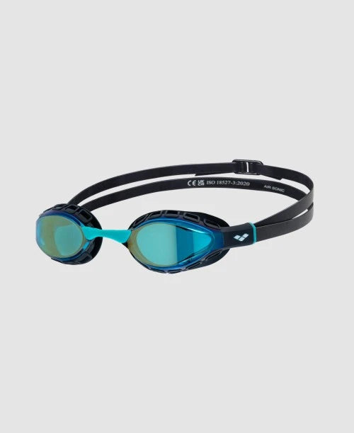 NEW Arena Air Sonic Mirror Goggles - Aqua/Black