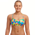 Funkita - Blocked Dotty - Ladies Swim Crop Top