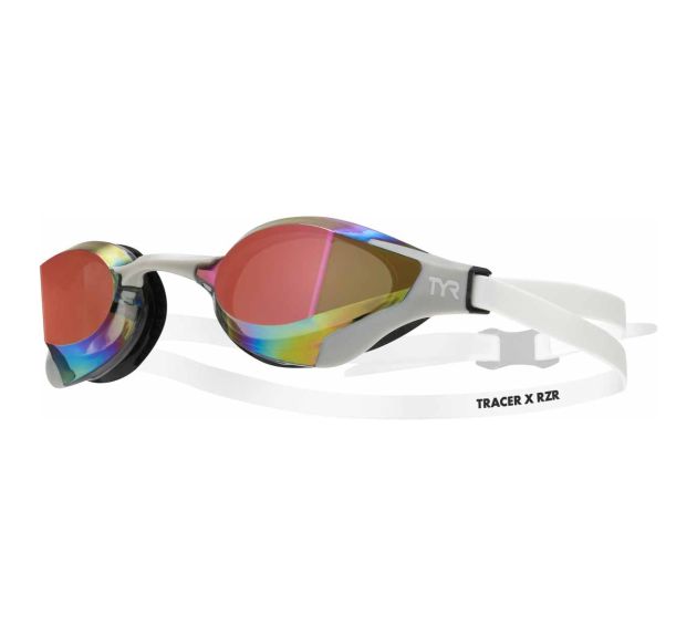 TYR Tracer-X RZR Mirror Racing Goggles - White/Grey
