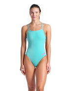 Arena - WOMENS SOLID TEAM CHALLENGE SWIMSUIT - Water/Pink