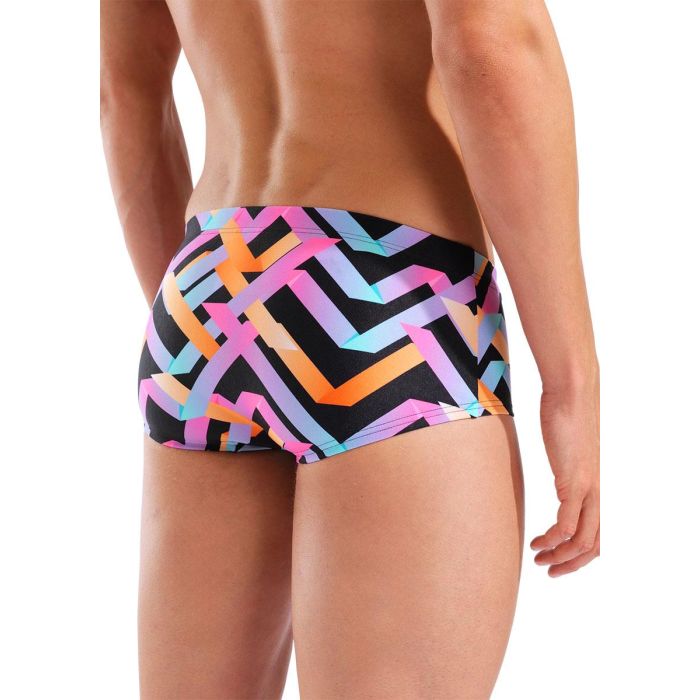 Arena - Texture Low Waist Swim Shorts - Black/Multi