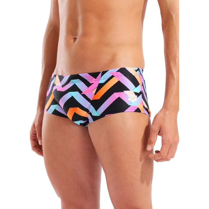 Arena - Texture Low Waist Swim Shorts - Black/Multi