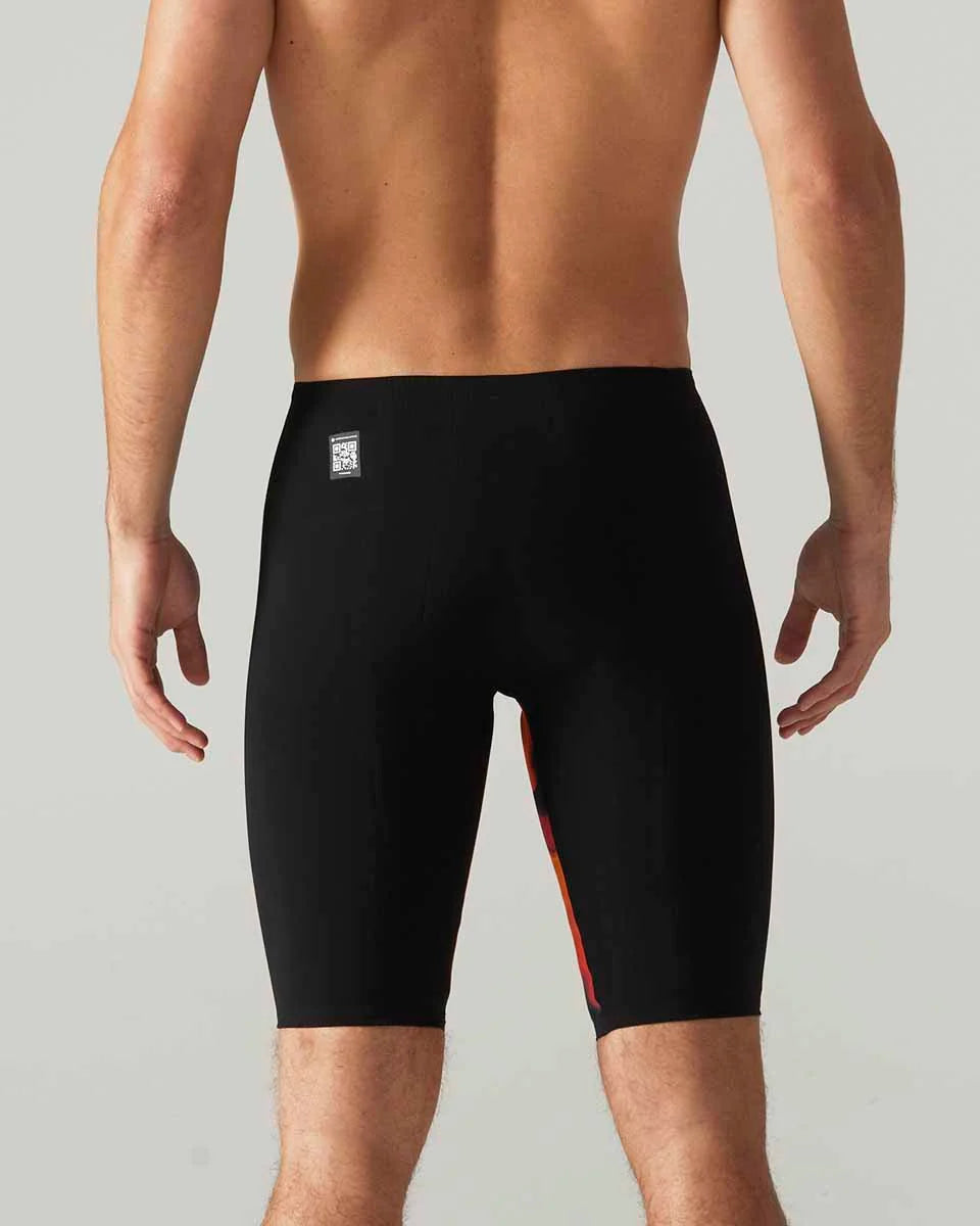 TYR Mens Shockwave Infrared High Waisted Jammer - Fire
